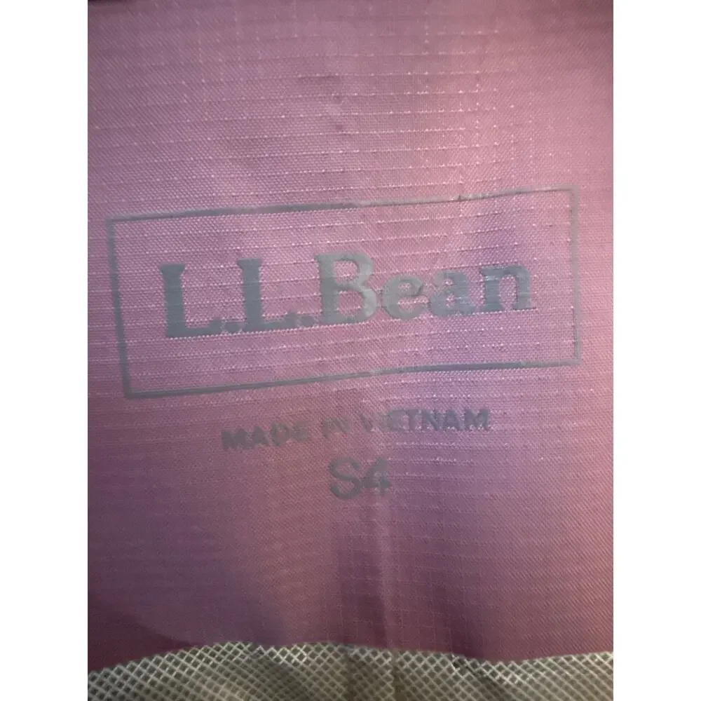 L.L. Bean Kids Trail Model Rain Jacket Windbreaker Mauve Pink Girl Size 4